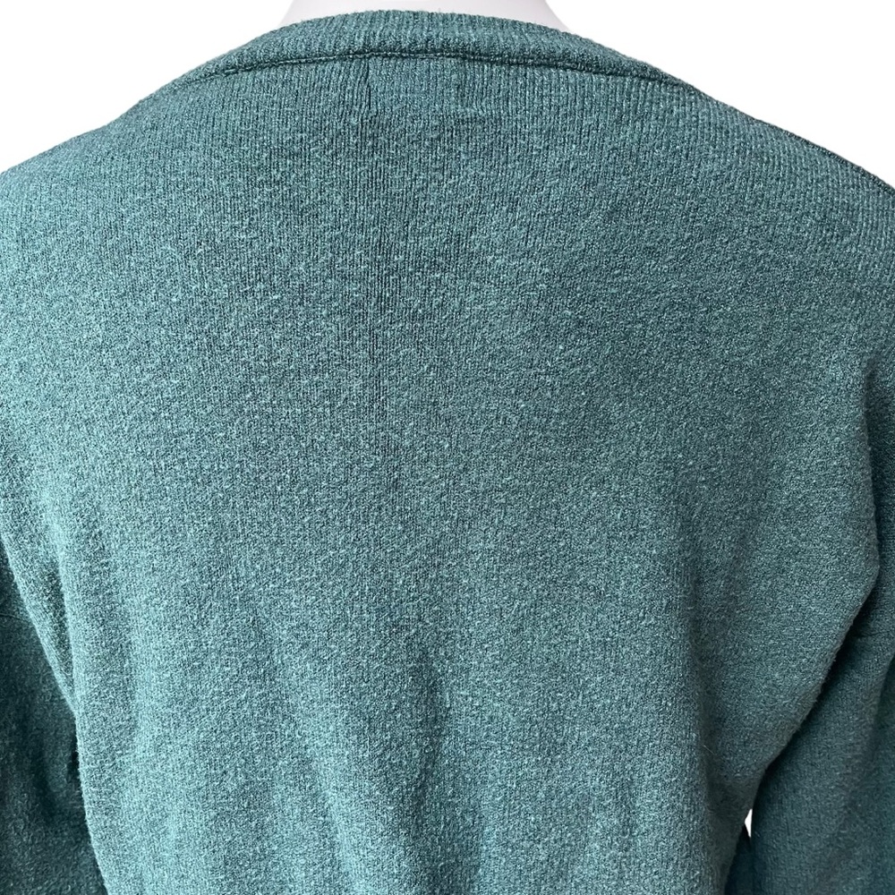 Dreamers by Debut Crewneck Cropped Green Sweater, Sz XS - Picture 8 of 14